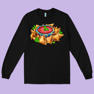 Nacho Long Sleeve Tee Designed By Adodesignshop