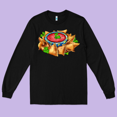 Nacho Long Sleeve Tee Designed By Adodesignshop