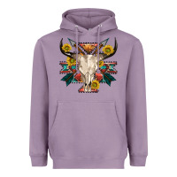Lavender aztec western bull skull Heavyweight Hoodie - NancyCooperArtShop