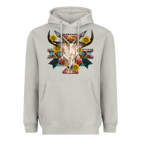 Moon Dust aztec western bull skull Heavyweight Hoodie - NancyCooperArtShop