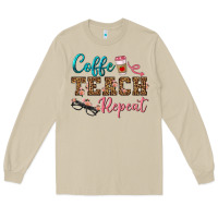 Mushroom coffee teach repeat Long Sleeve Tee - BundleAndBundleShop