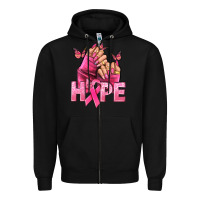 Black hope cancer nails Zipper Hoodie - NancyCooperArtShop