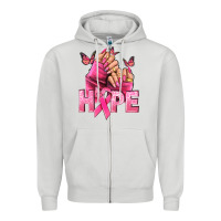 Dove Grey hope cancer nails Zipper Hoodie - NancyCooperArtShop