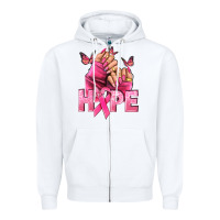 White hope cancer nails Zipper Hoodie - NancyCooperArtShop