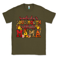 Army Green somebody's loud mouth softball mama Classic Tee - Jasminsmagicworld
