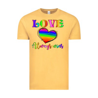 Vintage Mustard love always wins Vintage Tee - HRA Design Shop
