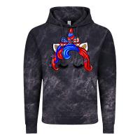 Cloud Black 4th of july unicorn Vintage Hoodie - Zillion Design Studio