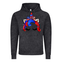 Vintage Black 4th of july unicorn Vintage Hoodie - Zillion Design Studio