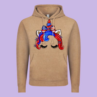 4th Of July Unicorn Vintage Hoodie Designed By Zillion Design Studio