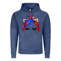 Vintage Denim 4th of july unicorn Vintage Hoodie - Zillion Design Studio