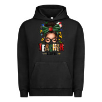 Pigment Black teacher life afro messy bun Urban Hoodie - texasbilliewilder