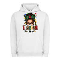 Pigment Lunar Rock teacher life afro messy bun Urban Hoodie - texasbilliewilder