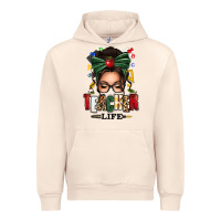 Sandshell teacher life afro messy bun Urban Hoodie - texasbilliewilder