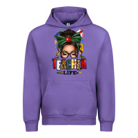 Tulip teacher life afro messy bun Urban Hoodie - texasbilliewilder
