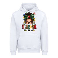 White teacher life afro messy bun Urban Hoodie - texasbilliewilder