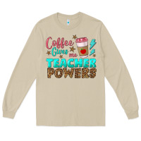 Mushroom coffee gives me teacher powers Long Sleeve Tee - BundleAndBundleShop