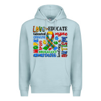 Blue Mist autism awareness typography Premium Hoodie - Artiststas