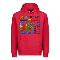 Cardinal autism awareness typography Premium Hoodie - Artiststas