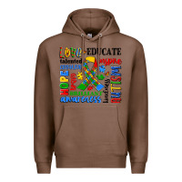 Chestnut autism awareness typography Premium Hoodie - Artiststas
