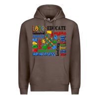 Coffee autism awareness typography Premium Hoodie - Artiststas