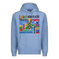 Colony Blue autism awareness typography Premium Hoodie - Artiststas