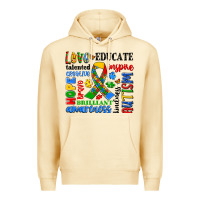 Autism Awareness Typography Premium Hoodie | Teevron