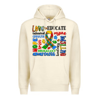 Sandshell autism awareness typography Premium Hoodie - Artiststas