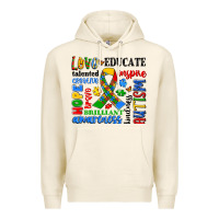 Tofu autism awareness typography Premium Hoodie - Artiststas
