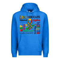 True Royal autism awareness typography Premium Hoodie - Artiststas