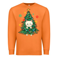 Carrot christmas tree cat Premium Sweatshirt - MaliasSmallBusiness