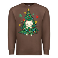 Chestnut christmas tree cat Premium Sweatshirt - MaliasSmallBusiness