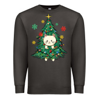Smoke christmas tree cat Premium Sweatshirt - MaliasSmallBusiness
