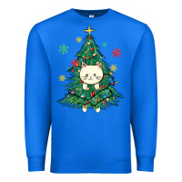 True Royal christmas tree cat Premium Sweatshirt - MaliasSmallBusiness