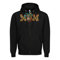 Black Western Mom Red Angus Cow Zipper Hoodie - LillyAllenDesigns