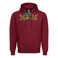 Burgundy Western Mom Red Angus Cow Zipper Hoodie - LillyAllenDesigns