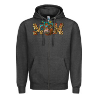 Charcoal Heather Western Mom Red Angus Cow Zipper Hoodie - LillyAllenDesigns