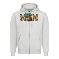 Dove Grey Western Mom Red Angus Cow Zipper Hoodie - LillyAllenDesigns
