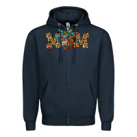 Navy Western Mom Red Angus Cow Zipper Hoodie - LillyAllenDesigns