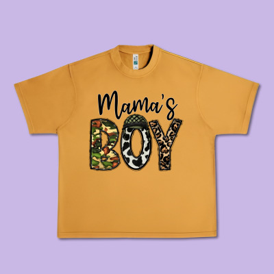 Mama's Boy Urban Heavy Tee Designed By Cowhidedigitalart