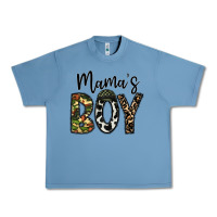 Pebble Blue mama's boy Urban Heavy Tee - CowhideDigitalArt