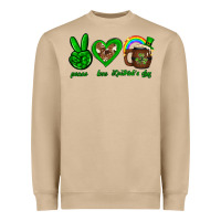 Peace Love Luck St. Patrick's Day Heavyweight Sweatshirt | Teevron