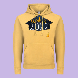 Senior 2022 Graduation Cap Vintage Hoodie Designed By Ranaportraitstore