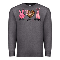 Charcoal Heather peace love ballet Premium Sweatshirt - NancyCooperArtShop