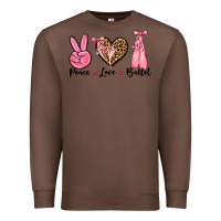 Chestnut peace love ballet Premium Sweatshirt - NancyCooperArtShop