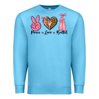 Ocean Blue peace love ballet Premium Sweatshirt - NancyCooperArtShop