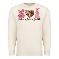 Sandshell peace love ballet Premium Sweatshirt - NancyCooperArtShop