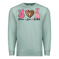 Seafoam peace love ballet Premium Sweatshirt - NancyCooperArtShop