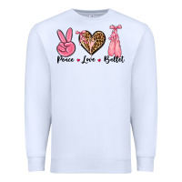 White peace love ballet Premium Sweatshirt - NancyCooperArtShop