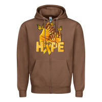Chestnut hope yellowribbonchildhood cancer nails Zipper Hoodie - NancyCooperArtShop