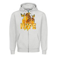 Dove Grey hope yellowribbonchildhood cancer nails Zipper Hoodie - NancyCooperArtShop